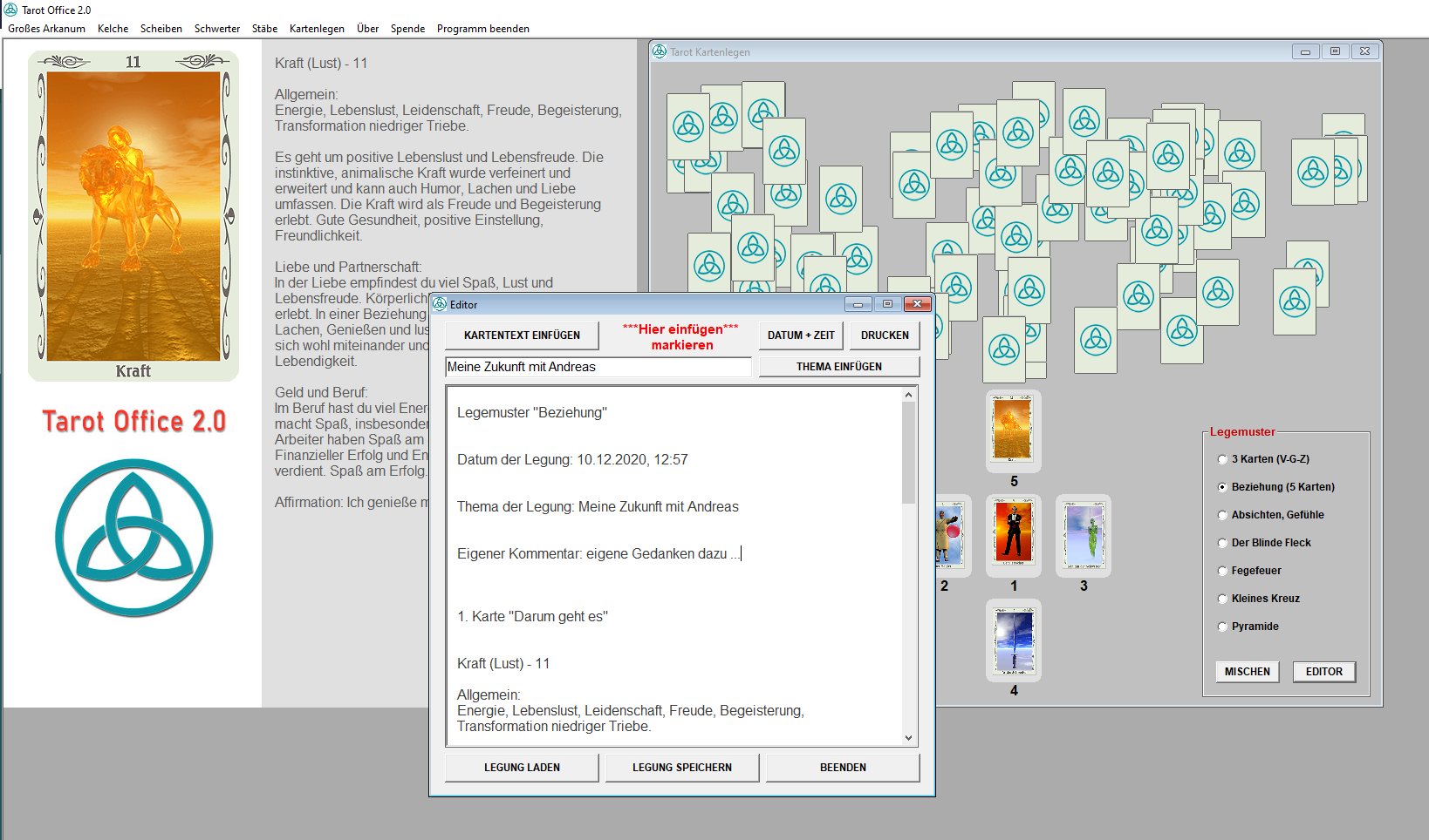 tarot office kartenlegen software